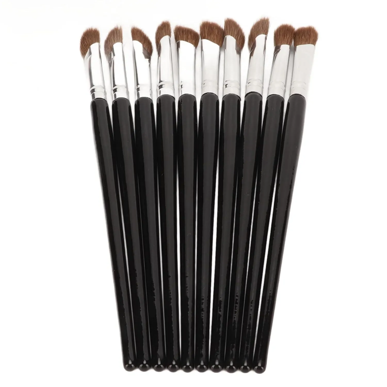10pcs Concealer Brush, Angled Flat Concealer Brush Under Eye Concealer Nose Contour Brush with Soft Fiber Hair for Dark Circles Puffiness Face Eyebrow Eyes Makeup Artist