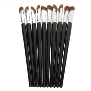 10pcs Concealer Brush, Angled Flat Concealer Brush Under Eye Concealer Nose Contour Brush with Soft Fiber Hair for Dark Circles Puffiness Face Eyebrow Eyes Makeup Artist