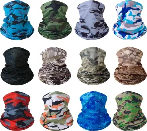 12 Cooling Neck Gaiters Multipurpose Bandanas for Women Men