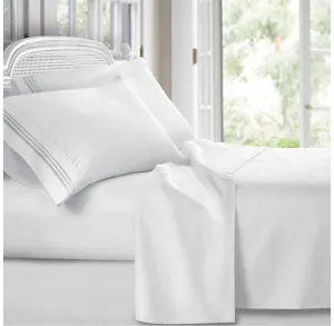 1,500 Thread-Count White Bed Sheets Set