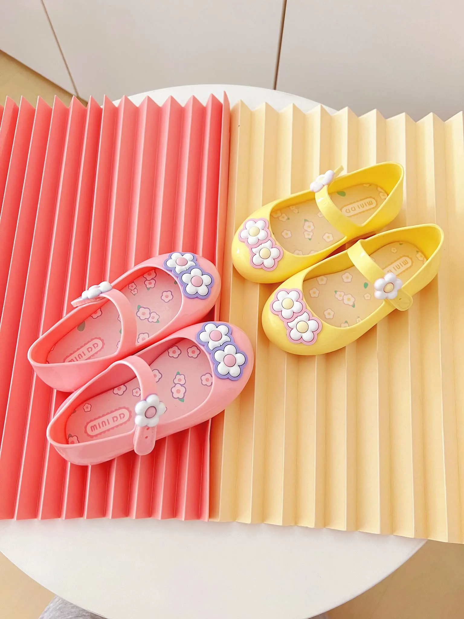 2Flower Summer Children Jelly Shoes for Kids Girl Fashion Footwear