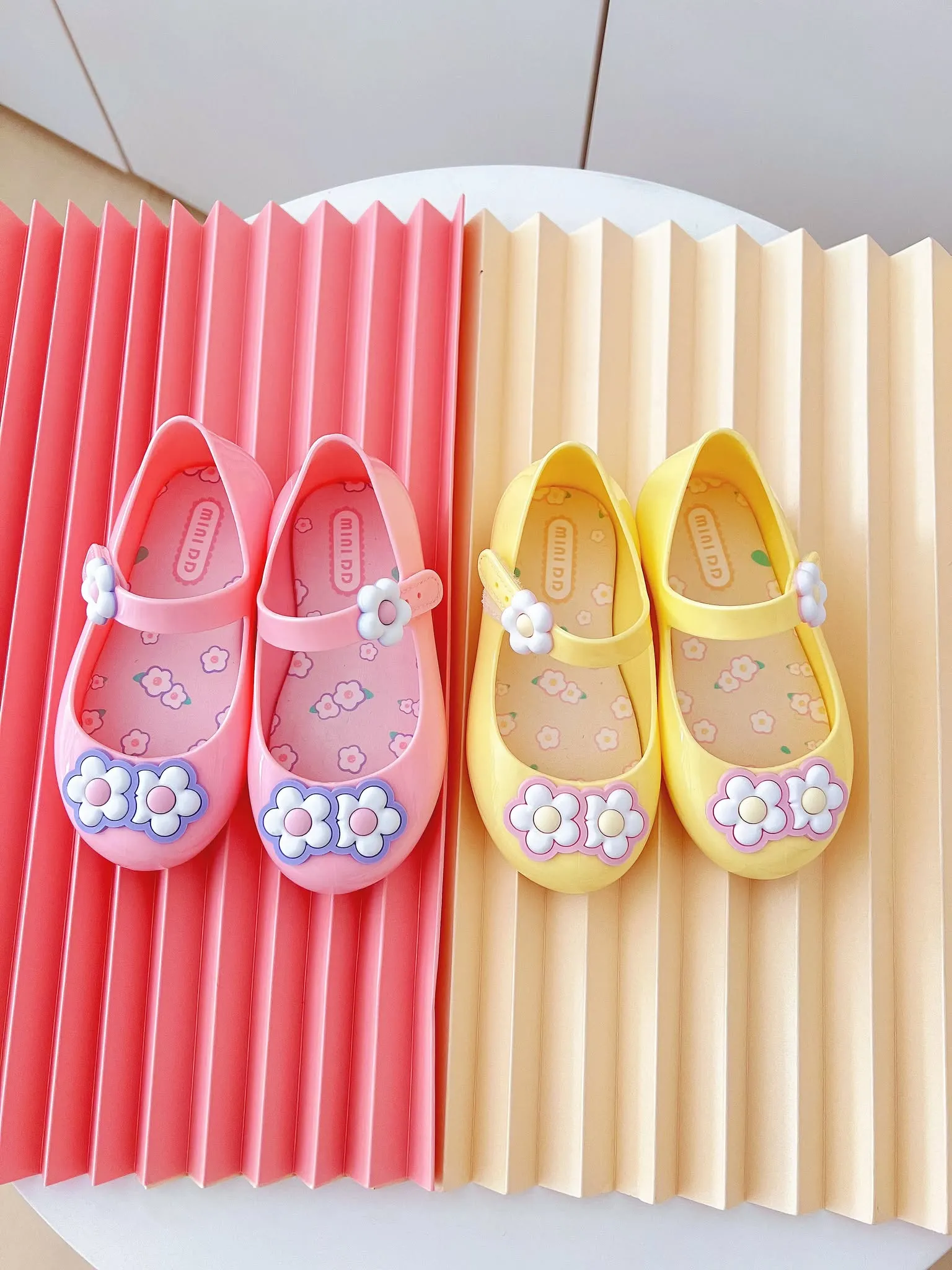 2Flower Summer Children Jelly Shoes for Kids Girl Fashion Footwear