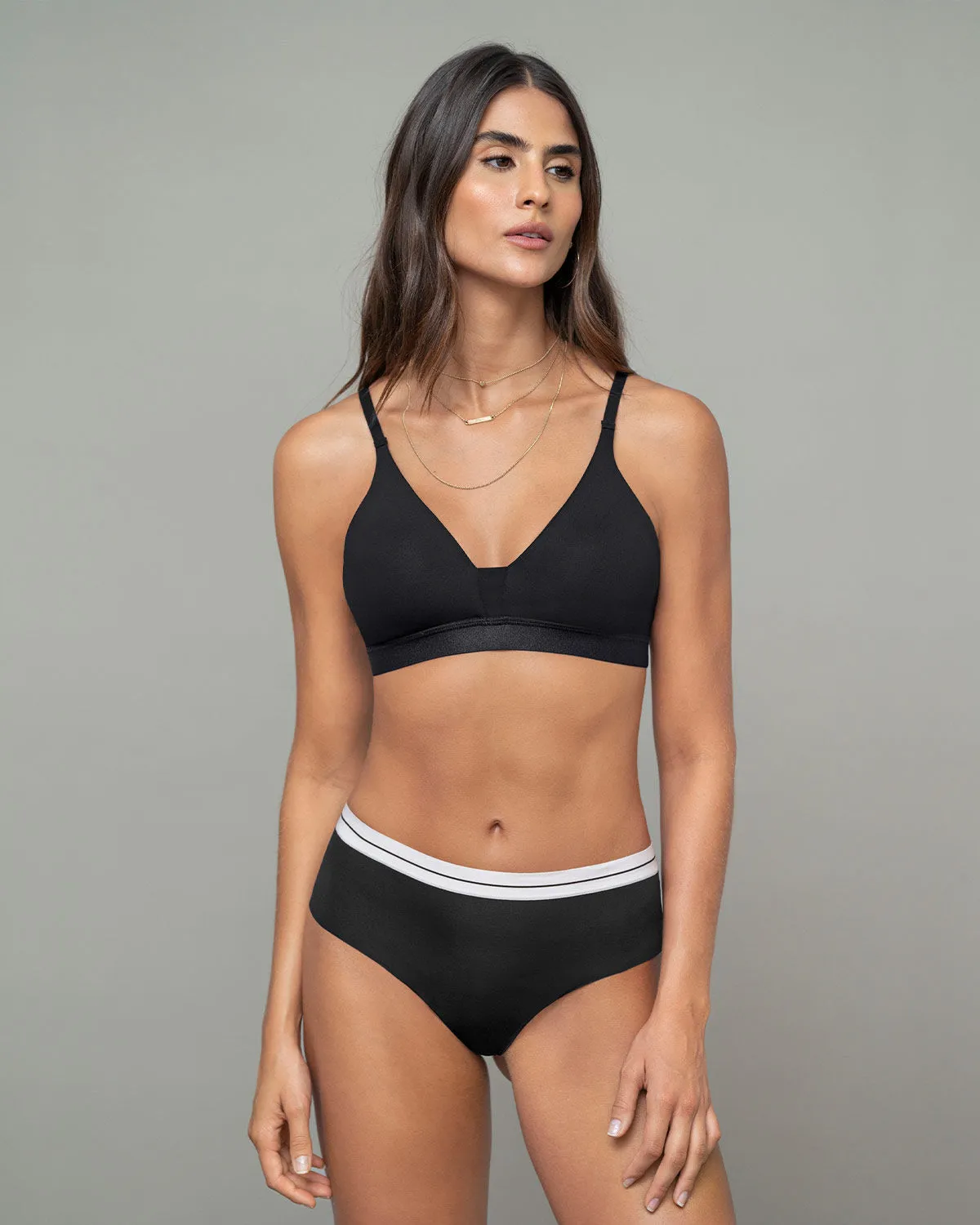 3-pack contrast waistband soft cheeky panties