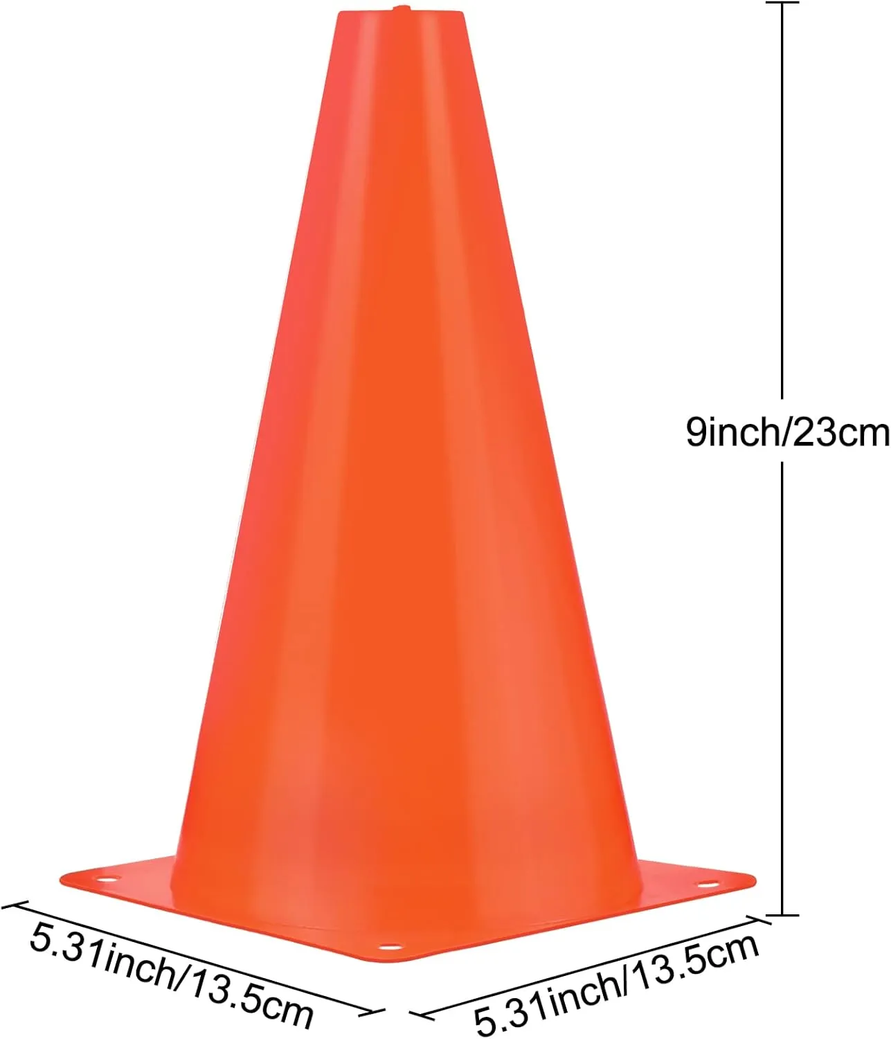 30 Pieces 9 Inch Traffic Cones Plastic Sport Agility Training Safety Cones Soccer Practice Equipment for Basketball Football Drills Exercise, Outdoor Activity and Events