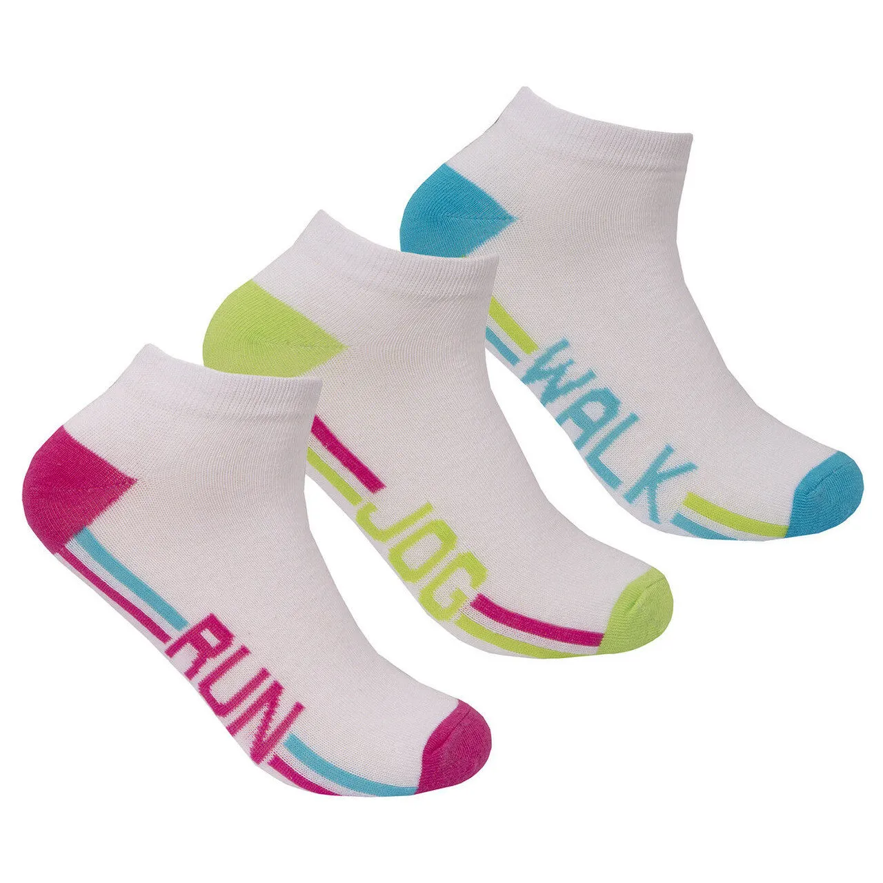 9 Pairs Womens Sports Ankle Trainer Socks Multipack White