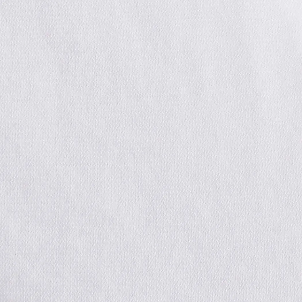 Amazon Basics 4 Piece Comfortable Cotton Jersey Bed Sheet Set, Includes Soft Flat and Fitted Sheets, Pillowcase, Queen, White, Solid