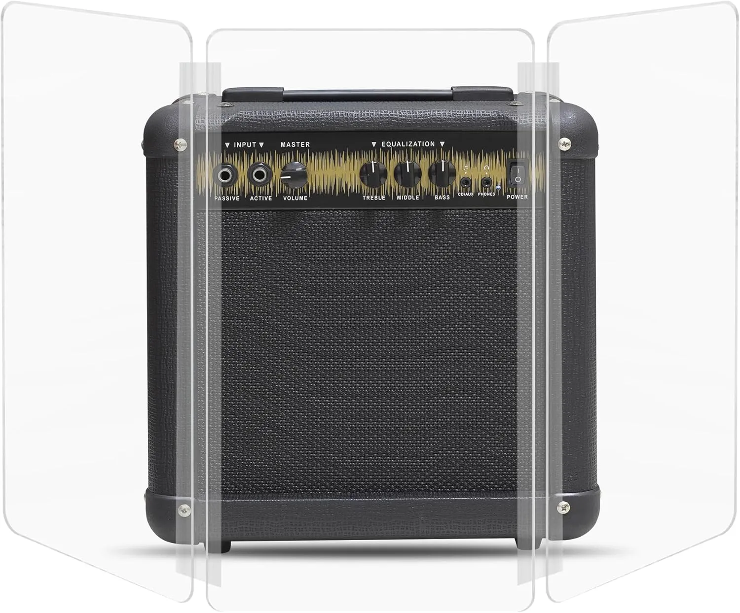 Amp Shield, Amp Acrylic Shield, Guitar Amp Shield, Clear Acrylic Panel Amp Shield with Plastic Hinges
