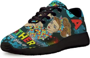 Autism Mom Never Gives Up Shoes for Women Men Trail Running Casual Fashion Sneakers Slip-on Tennis Shoes