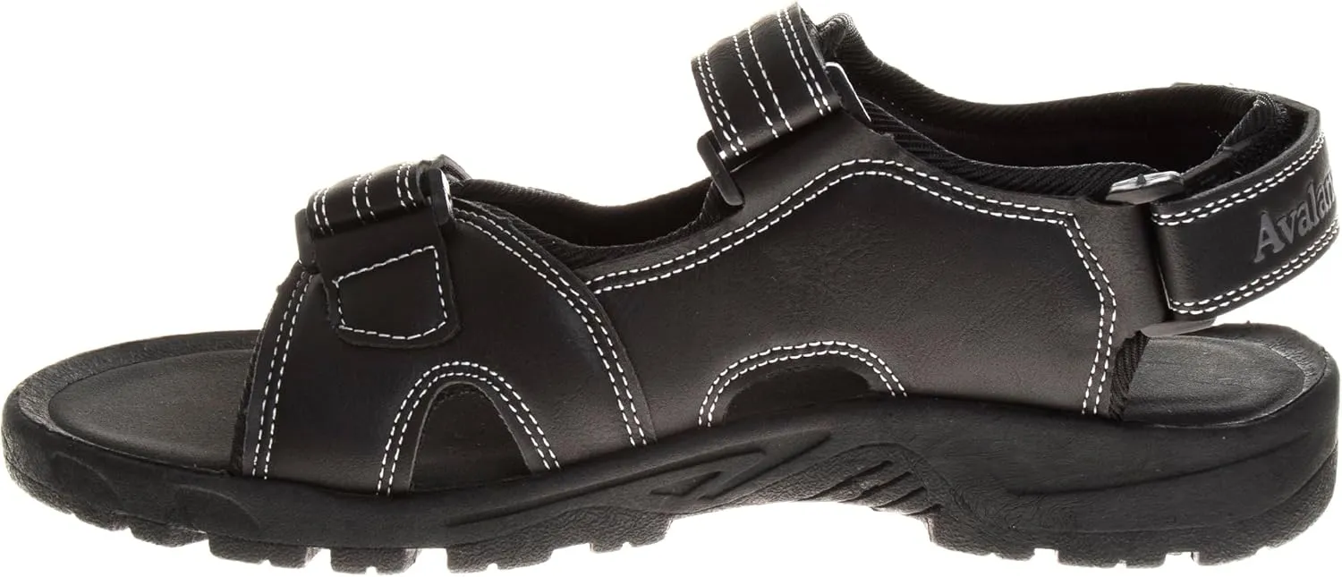 Avalanche Men's Open Toe Strap Adjustable Waterproof Fisherman Sandal Summer Beach Water Shoe