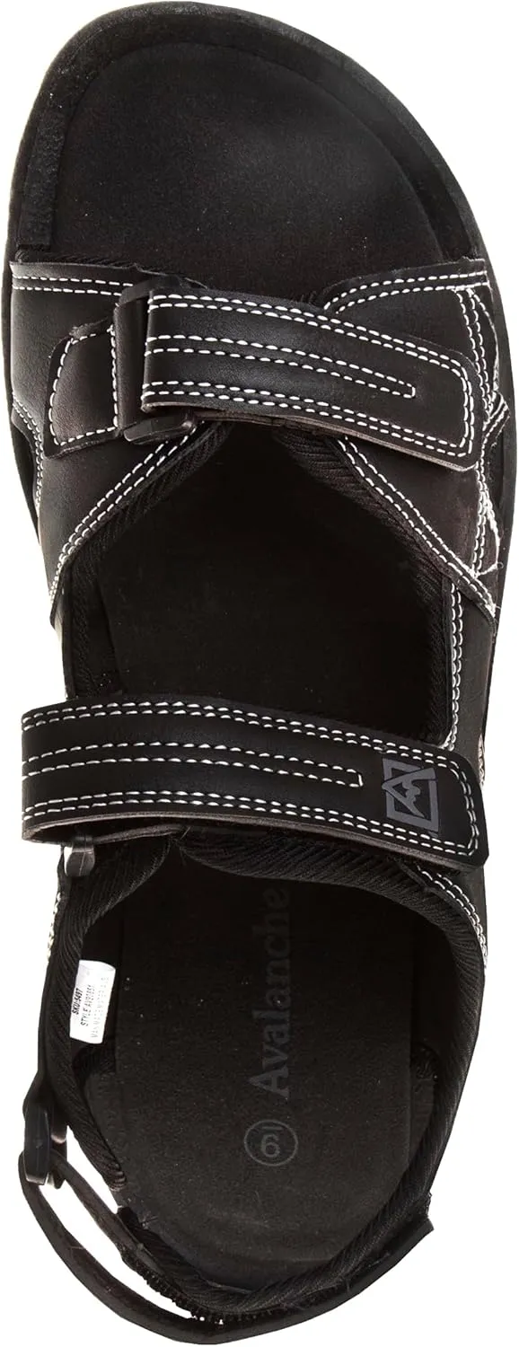 Avalanche Men's Open Toe Strap Adjustable Waterproof Fisherman Sandal Summer Beach Water Shoe