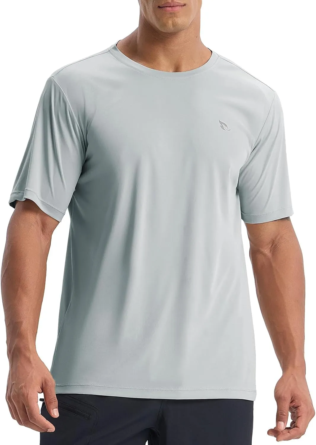 baleaf Men's UPF 50  Sun Protection Shirts UV SPF Short Sleeve T-Shirts Rash Guard Quick Dry Lightweight Hiking Athletic