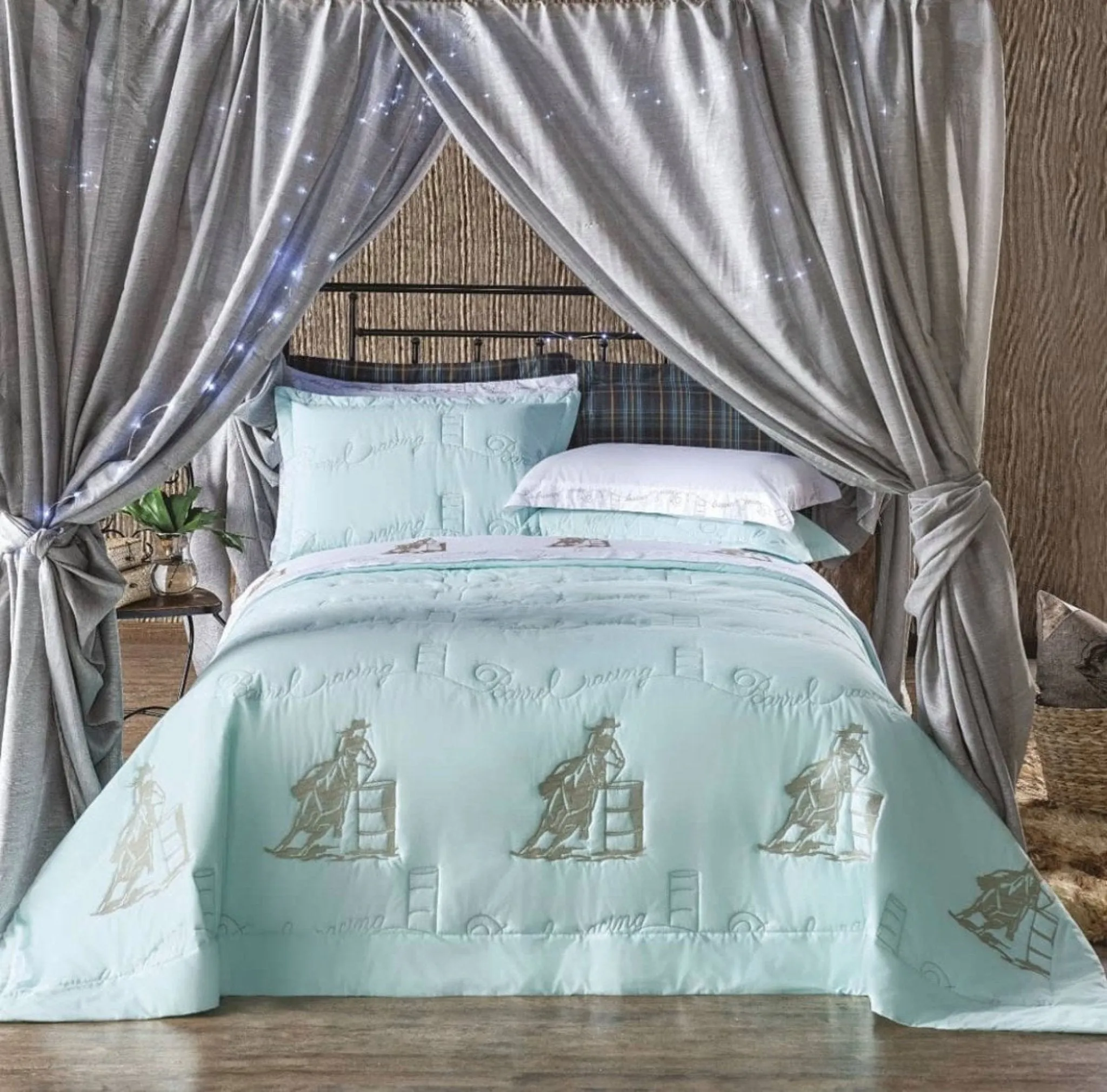 Barrel Racing Comforter and Sheet Set- Single Size