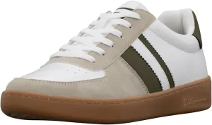 Ben Sherman Men's Hyde Sneaker, White/Olive/Gum, 11