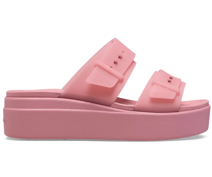 Brooklyn Buckle Frosted Low Wedge