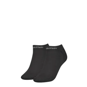 Calvin Klein 2 Pack Womens Ankle Trainer Socks Black