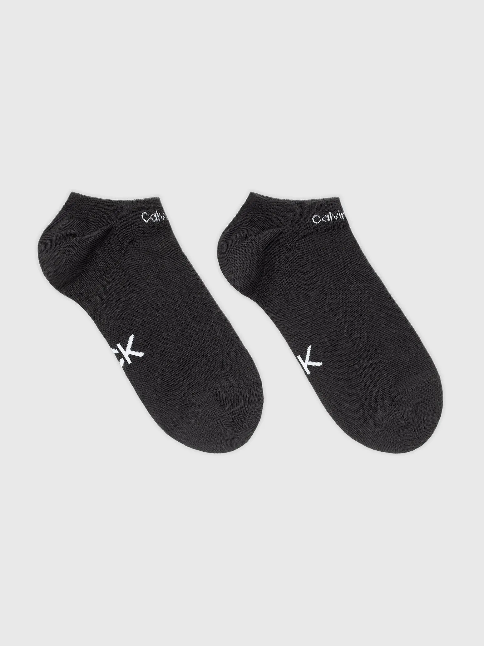 Calvin Klein 2 Pack Womens Ankle Trainer Socks Black