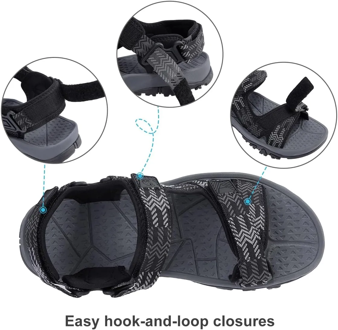 CAMEL CROWN Mens Hiking Sandals Waterproof Athletic Sandal Lightweight for Men Beach Walking with Adjustable Back Straps