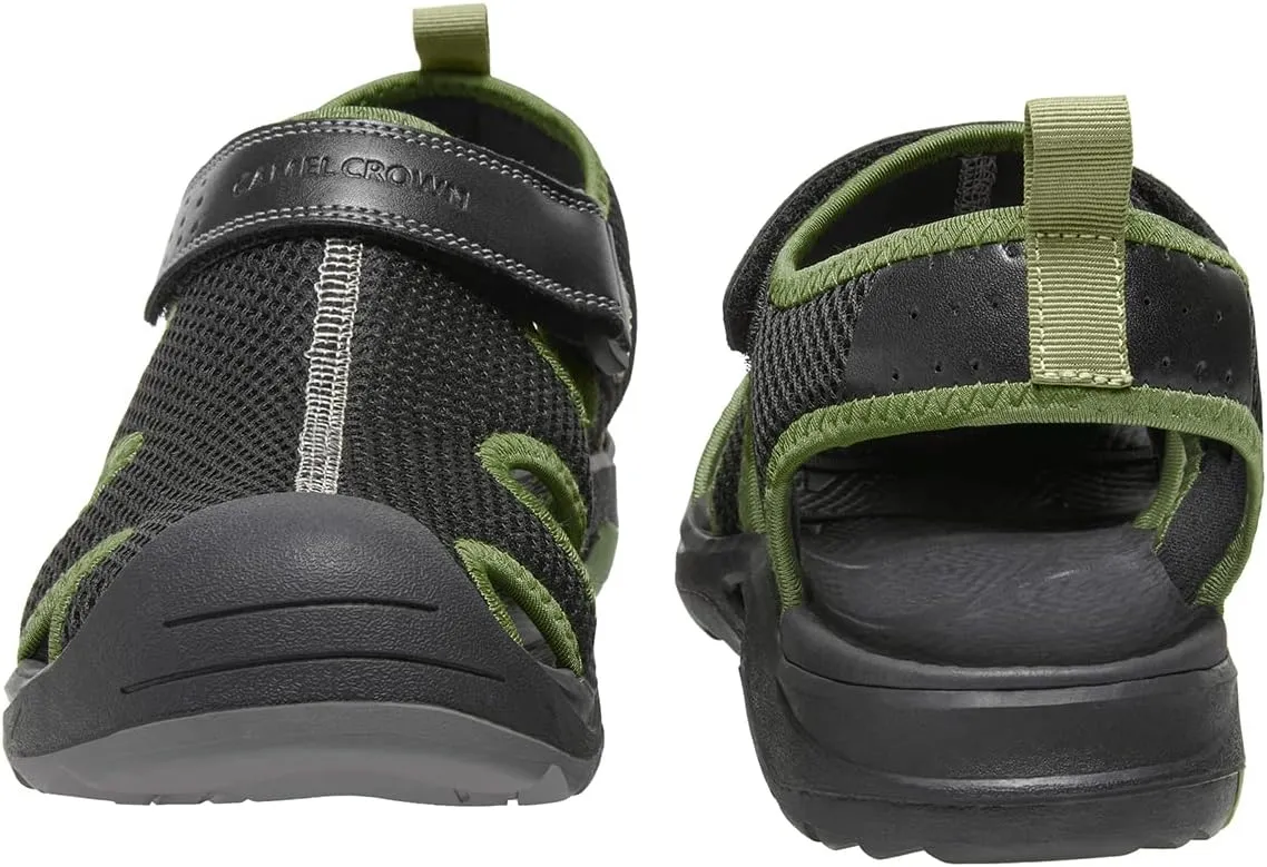 CAMEL CROWN Men's Mesh Hiking Sandals Closed-Toe Beach Sandal for Athletic Outdoor Summer Waterproof