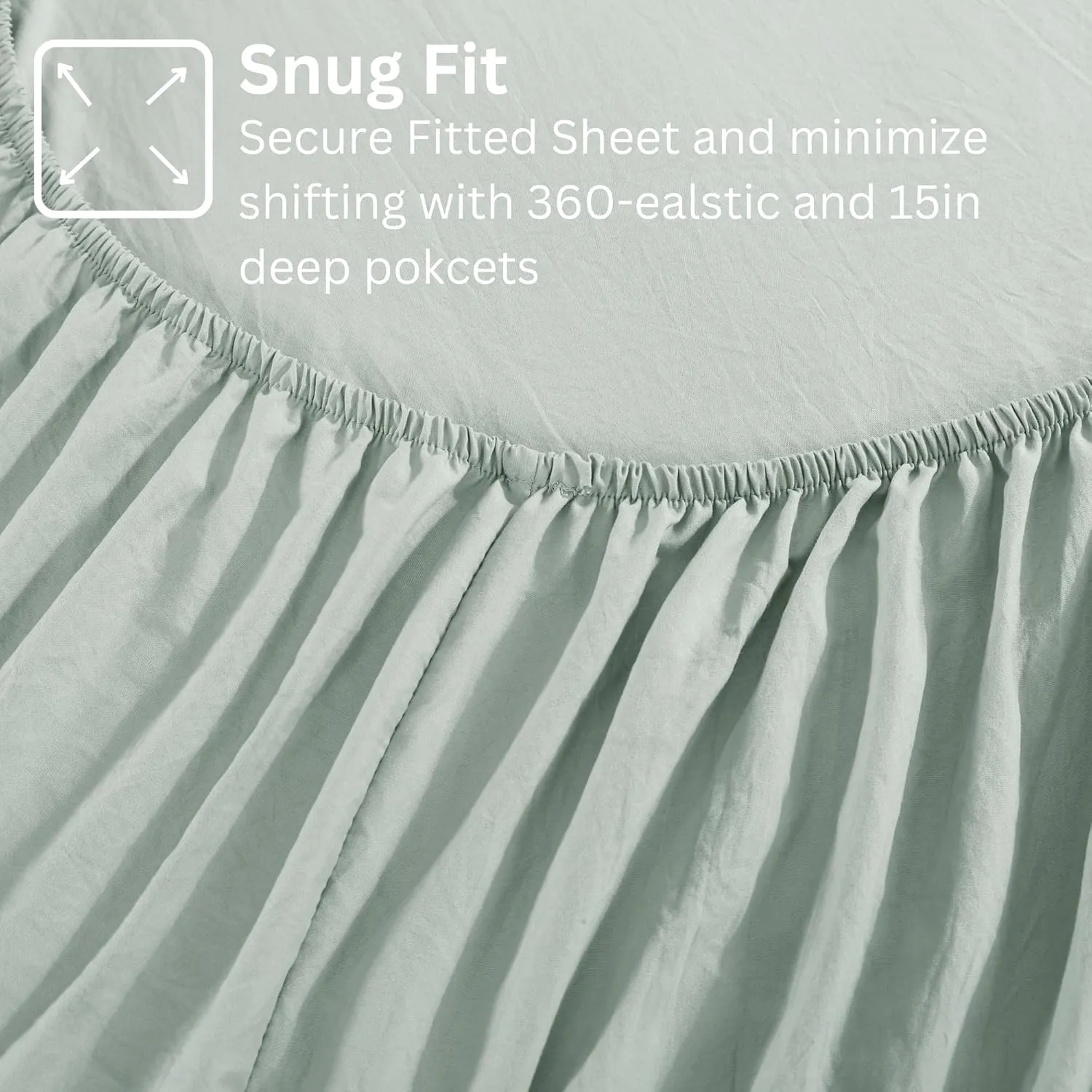 Casa Platino Split King Size Bedding Set, Pre-Washed Ultra Soft Split King Size Bed Sheet with Deep Pockets - Mineral Brushed Microfiber