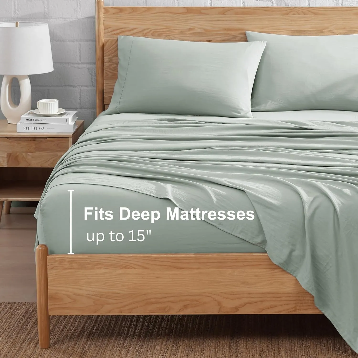 Casa Platino Split King Size Bedding Set, Pre-Washed Ultra Soft Split King Size Bed Sheet with Deep Pockets - Mineral Brushed Microfiber