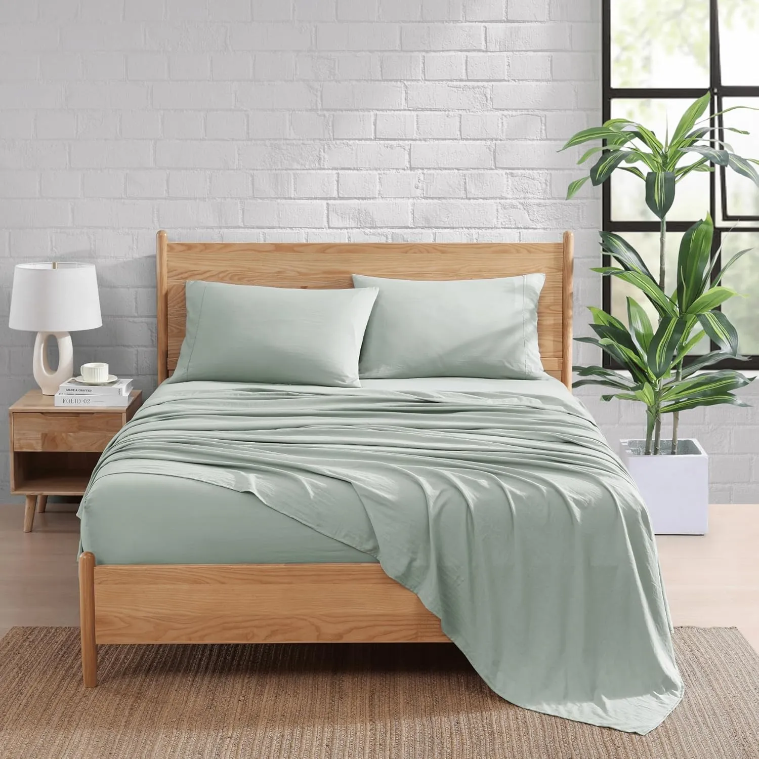 Casa Platino Split King Size Bedding Set, Pre-Washed Ultra Soft Split King Size Bed Sheet with Deep Pockets - Mineral Brushed Microfiber