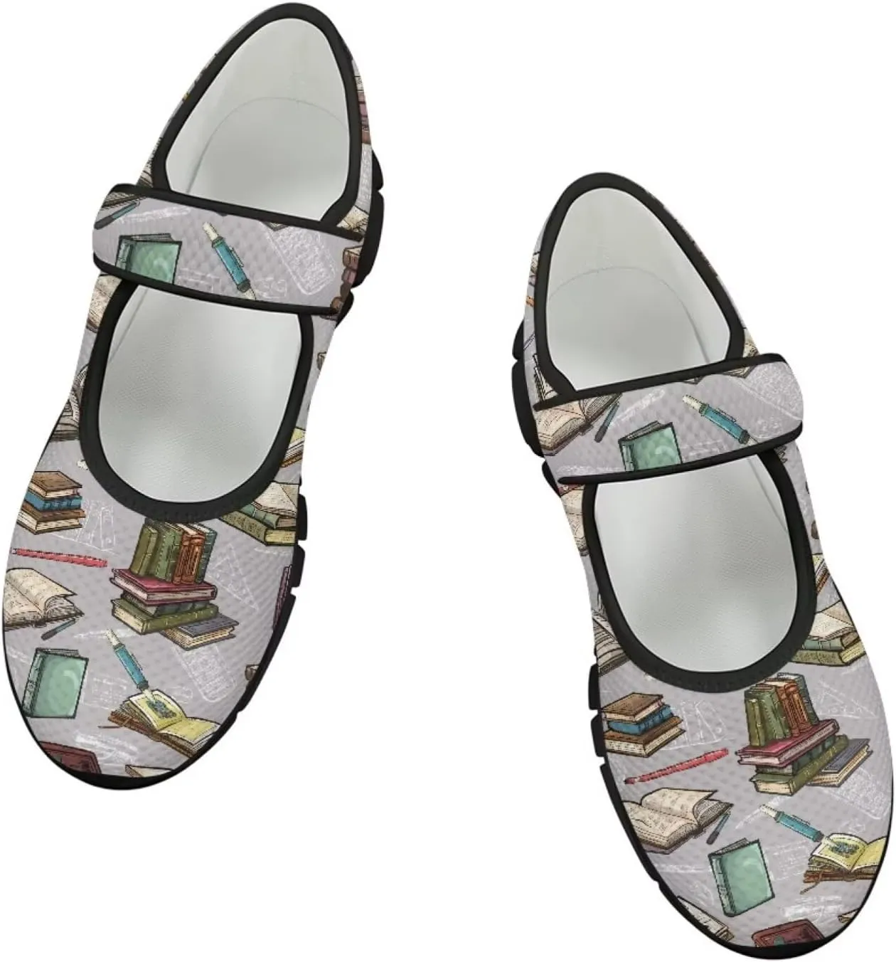 Casual Sneakers for Women Breathable Lightweight Mary Jane Shoes Non Slip Fashion Outdoor Tennis Work Flats