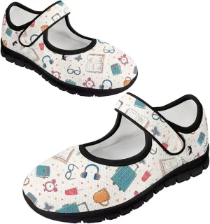 Casual Sneakers for Women Breathable Lightweight Mary Jane Shoes Non Slip Fashion Outdoor Tennis Work Flats