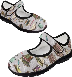 Casual Sneakers for Women Breathable Lightweight Mary Jane Shoes Non Slip Fashion Outdoor Tennis Work Flats
