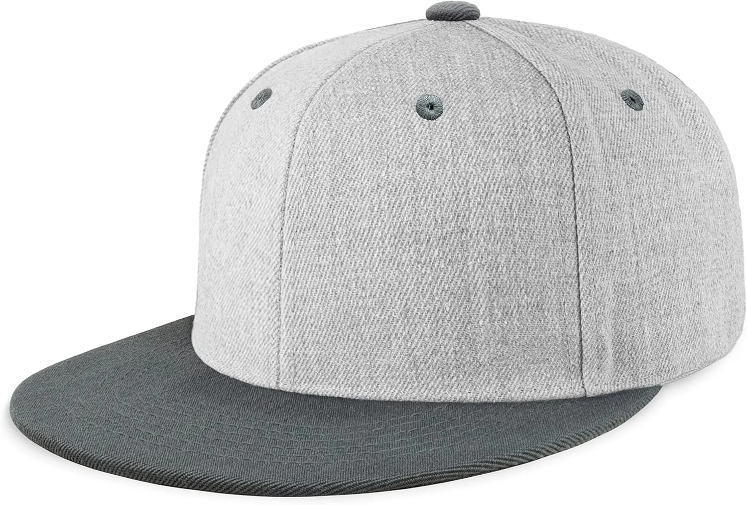 CHOK.LIDS Flat Bill Visor Classic Snapback Hat Blank Adjustable Brim High Top End Trendy Color Style Plain Tone Baseball Cap