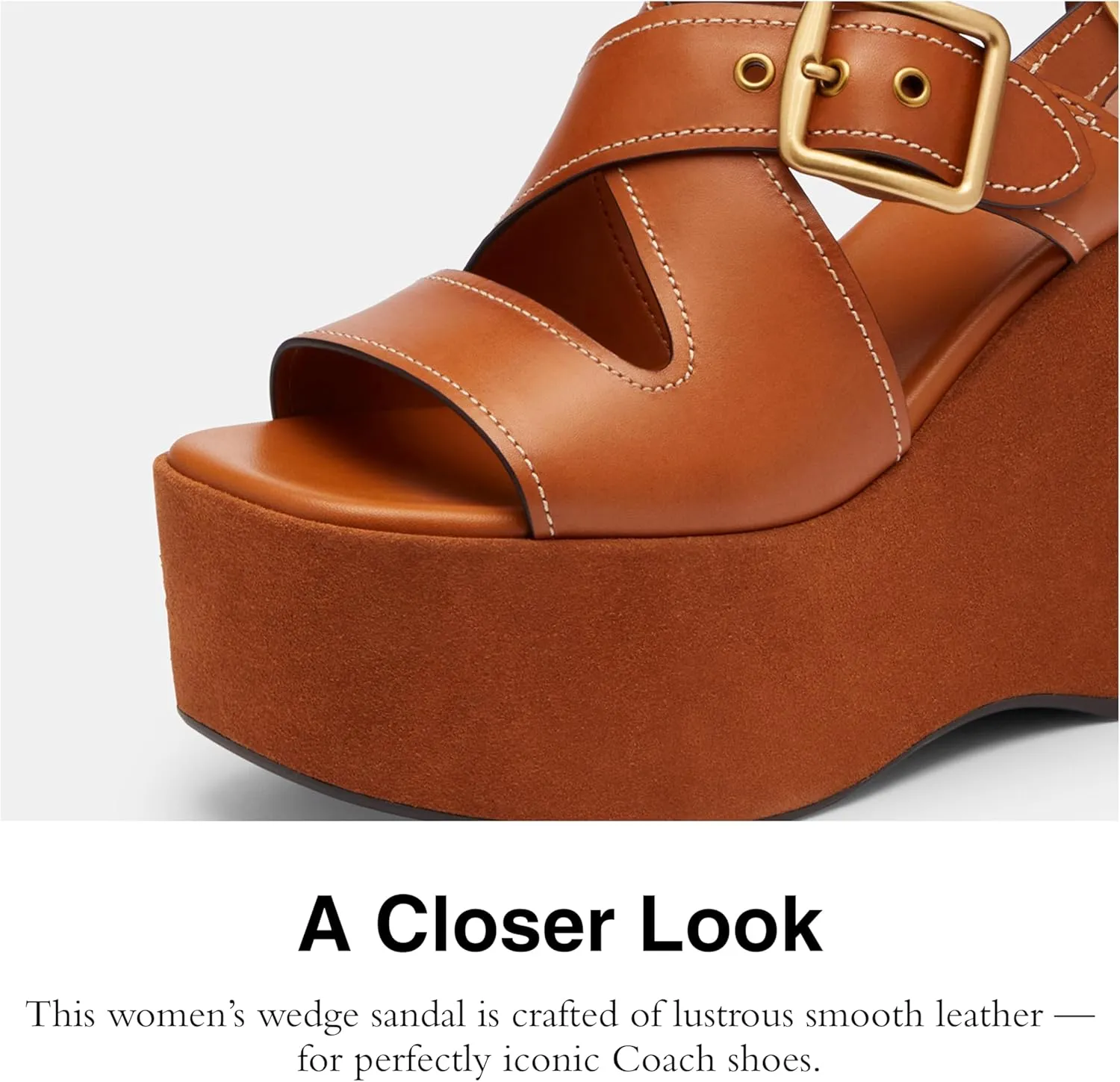 Coach Women's Archival Buckle Wedge Platform