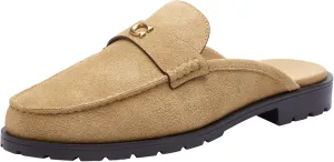 Coach Women's Jocelyn Backless Loafer, Charcoal/Black, 8.5