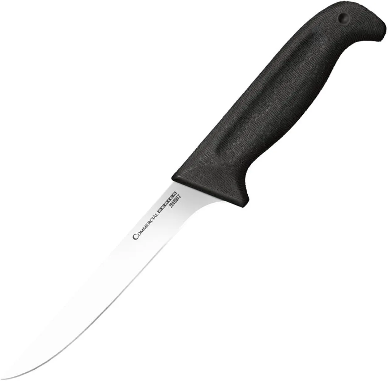 Cold Steel Commercial Series 6" Flexible German 4116 Stainless Steel Fixed Blade Narrow Straight Back Game & Fish Processing Cutting Boning Knife with Ergonomic Kray-Ex Handle