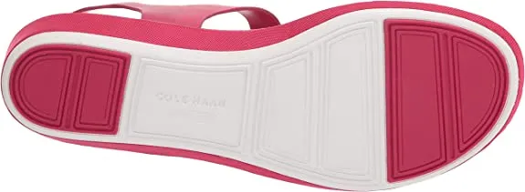 Cole Haan Women's ORIGINALGRAND Flatform Sandal, Bright Berry Leather/Nylon Wedge, 8.5