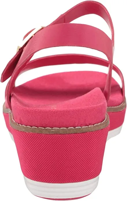 Cole Haan Women's ORIGINALGRAND Flatform Sandal, Bright Berry Leather/Nylon Wedge, 8.5