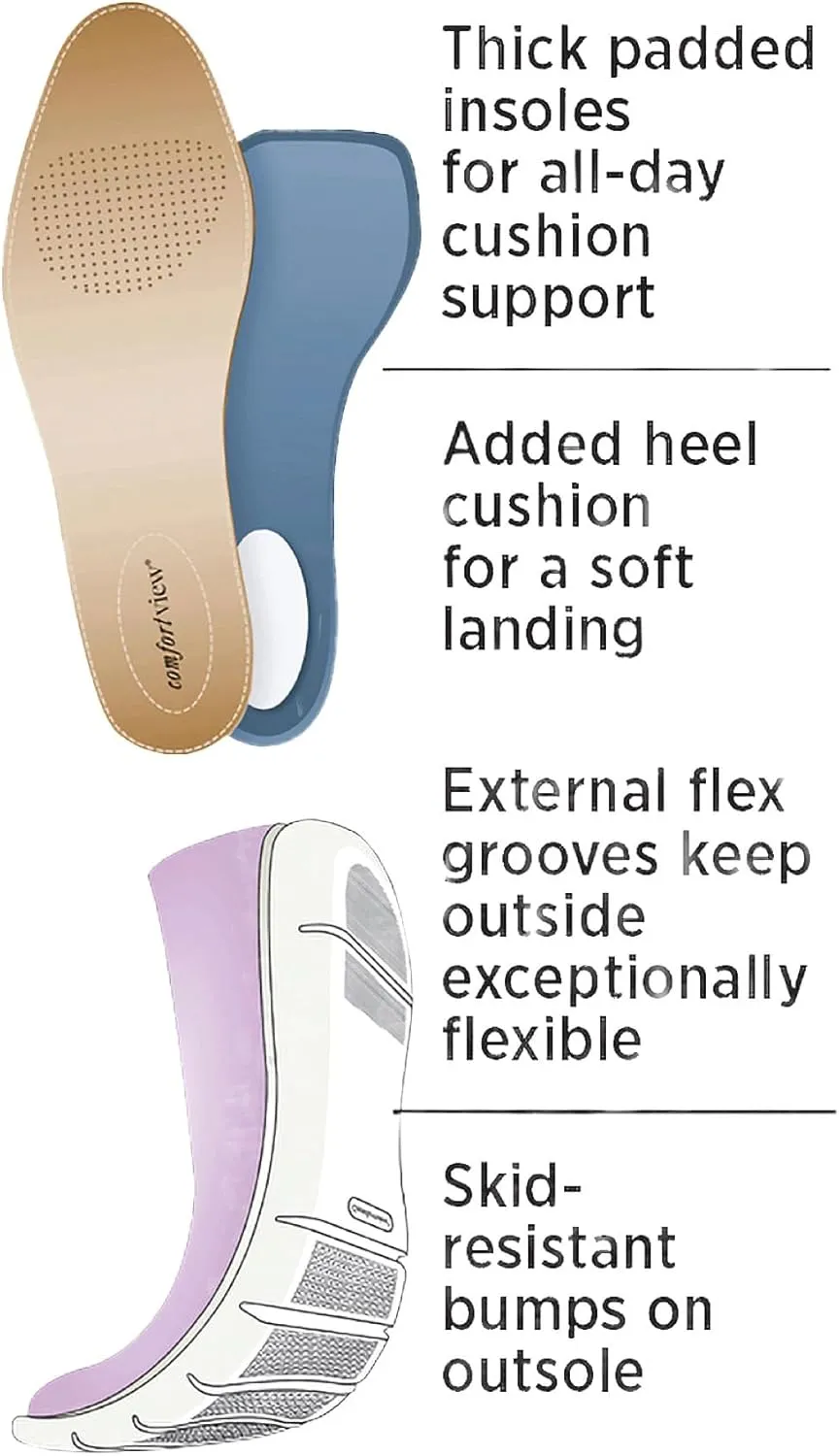 Comfortview Women's Wide Width The Fay Flat