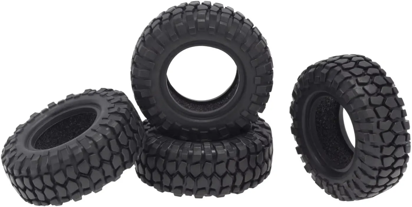 Compatible with Axial for SCX24 90081 for AXI00002 1/24 RC Crawler Car Upgrade Parts 48mm 1.0 Soft Rubber Wheel Tires Tyre 4PCS RC Wheel Tires(A-48mm)