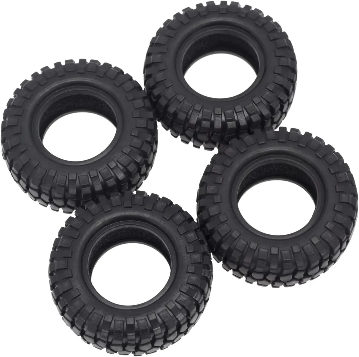 Compatible with Axial for SCX24 90081 for AXI00002 1/24 RC Crawler Car Upgrade Parts 48mm 1.0 Soft Rubber Wheel Tires Tyre 4PCS RC Wheel Tires(A-48mm)