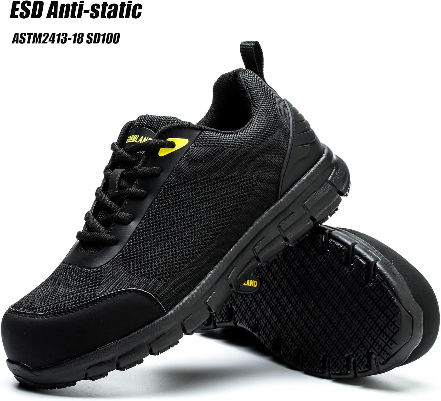 Composite Toe Shoes for Men Women ESD Non-Slip Work Shoes Steel Toe Sneakers Puncture Proof Safety Construction Indestructible Breathable Zapatos