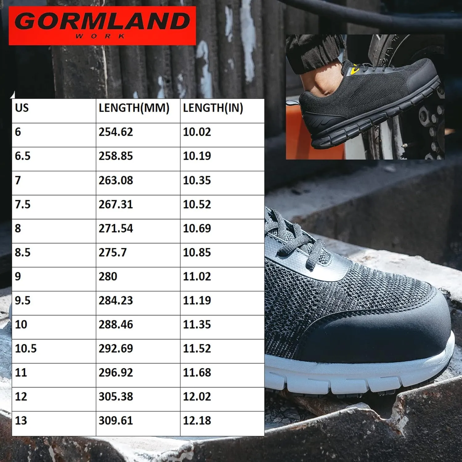 Composite Toe Shoes for Men Women ESD Non-Slip Work Shoes Steel Toe Sneakers Puncture Proof Safety Construction Indestructible Breathable Zapatos