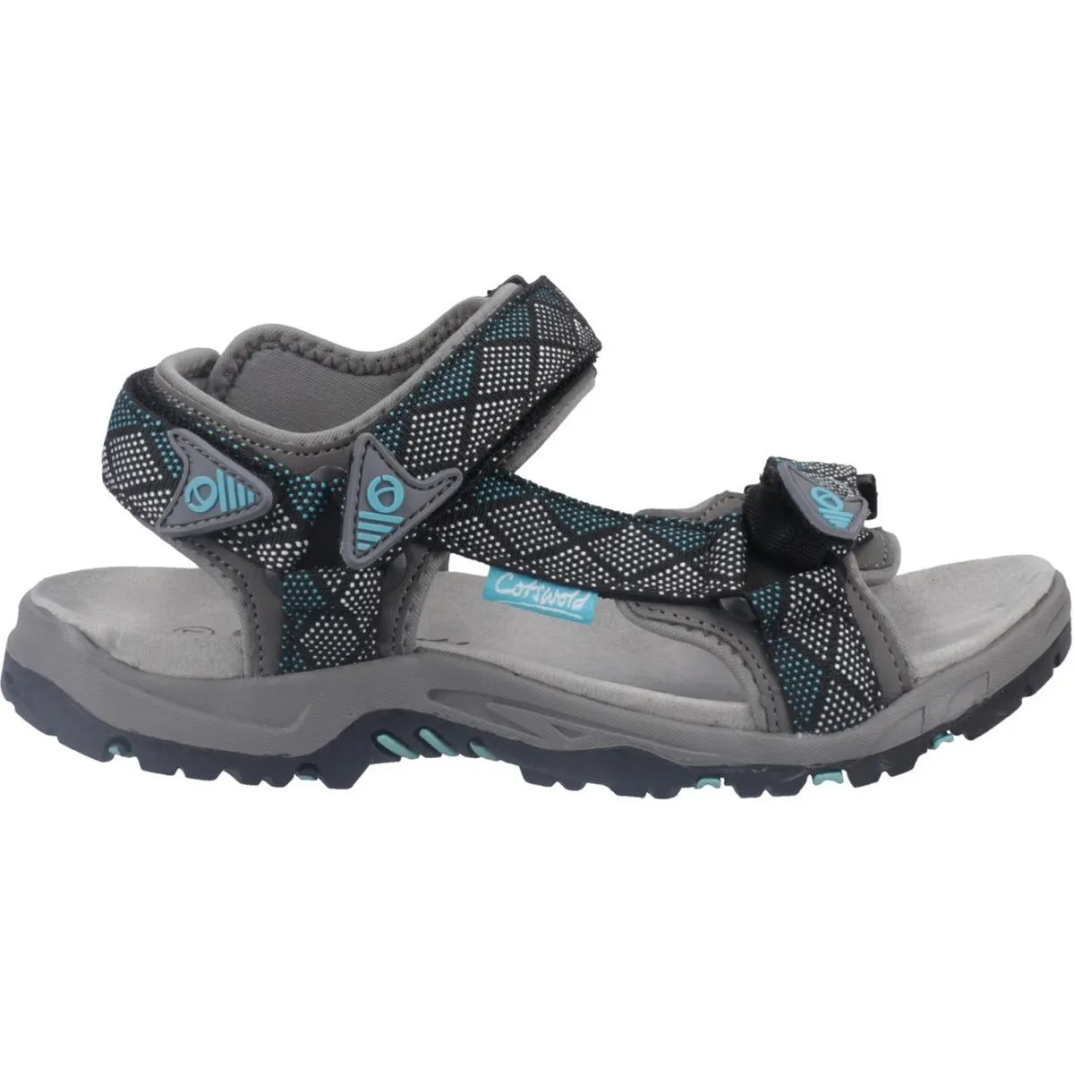 Cotswold Foxcote Sandals Grey/Turquoise