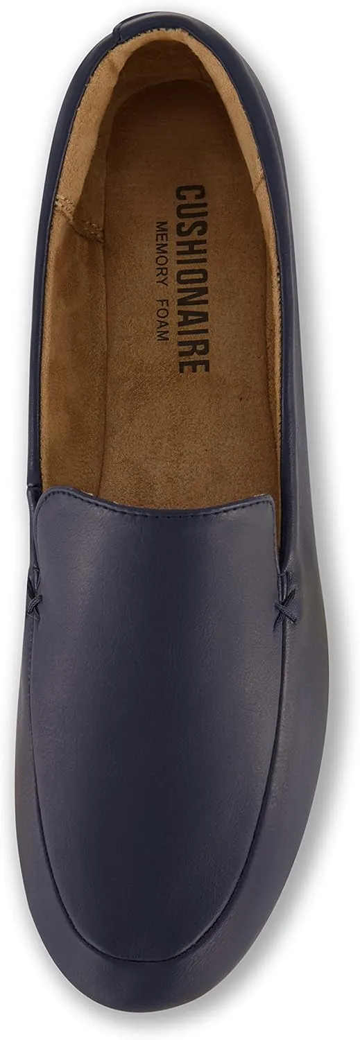 CUSHIONAIRE Women's Margo Comfort Flat with  Memory Foam, Wide Widths Available