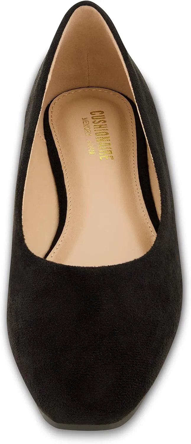 CUSHIONAIRE Women's Skipper Flat with  Memory Foam, Wide Widths Available