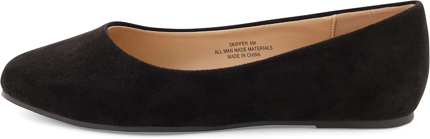 CUSHIONAIRE Women's Skipper Flat with  Memory Foam, Wide Widths Available