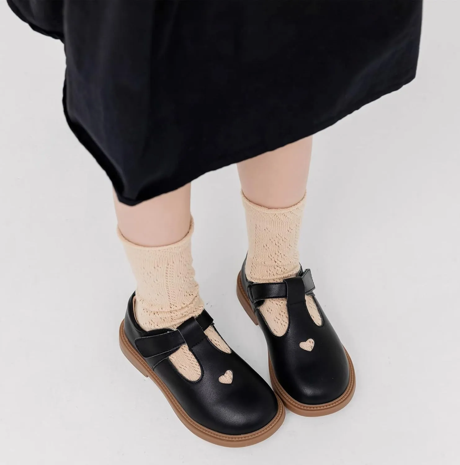 DADAWEN Girls Dress Shoes Mary Jane Flats Back to School Party Wedding Shoes(Toddler/Little Kid/Big Kid)