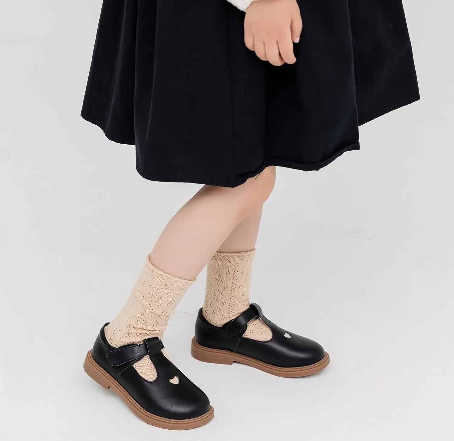 DADAWEN Girls Dress Shoes Mary Jane Flats Back to School Party Wedding Shoes(Toddler/Little Kid/Big Kid)