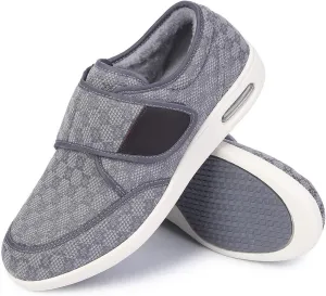 Diabetic Shoes for Men, Wide Width Elderly Men's Shoes, Adjustable Closure Lightweight Breathable, Swollen Feet Walking Edema Sneakers