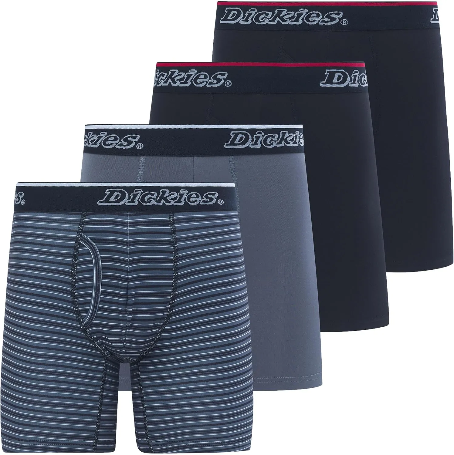 Dickies Mens Underwear 4 Pack Microfiber boxer briefs for men