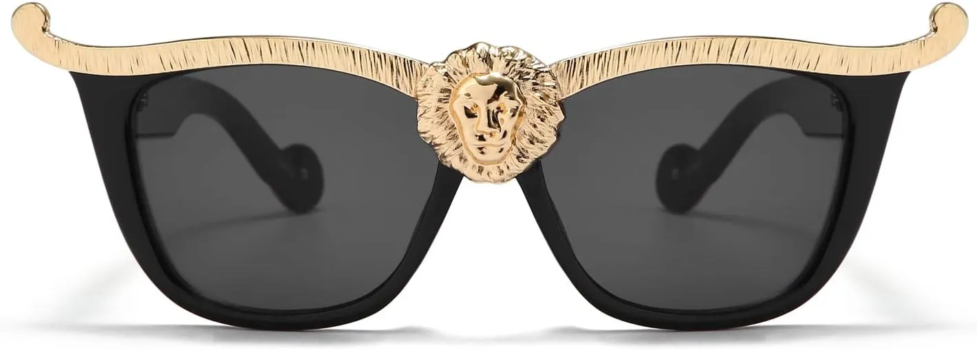 Dollger Square Oversized Sunglasses Flat Top Thick Plastic Super Dark Gangster Luxury Shades 57mm