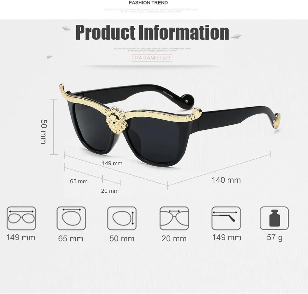 Dollger Square Oversized Sunglasses Flat Top Thick Plastic Super Dark Gangster Luxury Shades 57mm