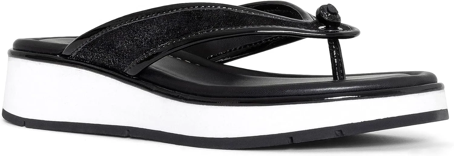 Donald Pliner Women's Klarice Distressed Metallic Wedge Sandal